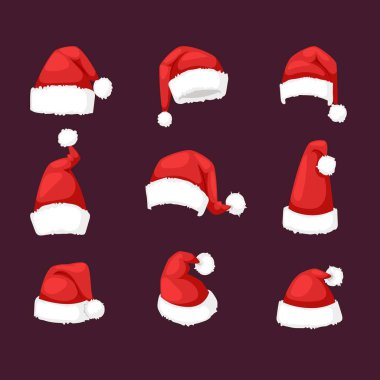 Noel Baba Noel şapka vektör çizim.