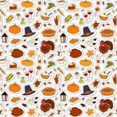 Mutlu Şükran günü kesintisiz tasarlamak vektör.
