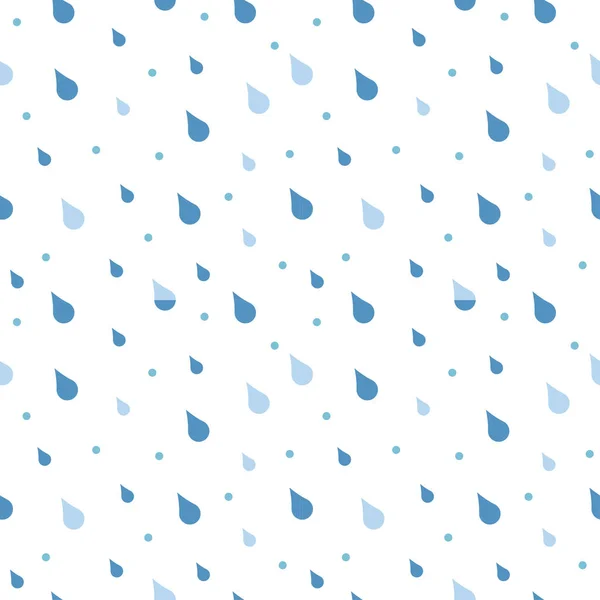 Pluie gouttes sans couture motif vecteur — Image vectorielle