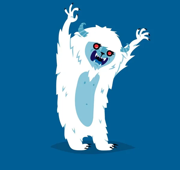 Schattig yeti biigfoot monster vector set. — Stockvector