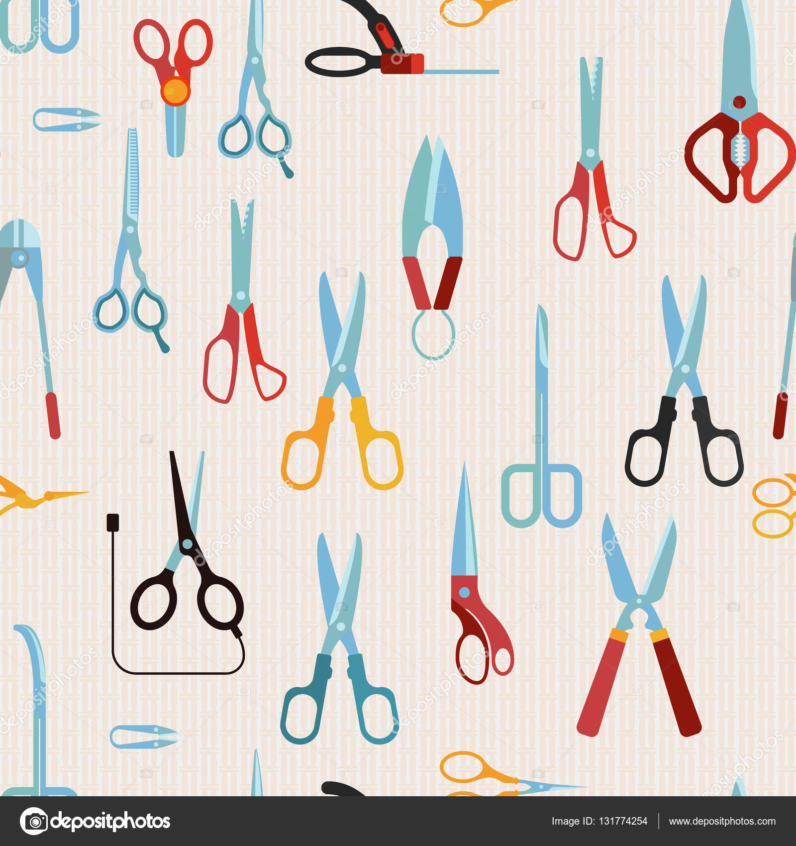 Scissors vector seamless pattern Stock Vector by ©adekvat 131774254