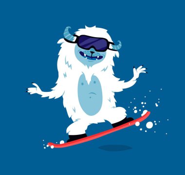 Şirin yeti biigfoot canavar vektör set.