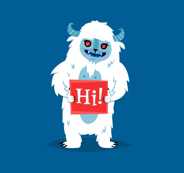 Schattig yeti biigfoot monster vector set. — Stockvector