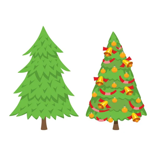 Árbol de navidad vector conjunto — Archivo Imágenes Vectoriales