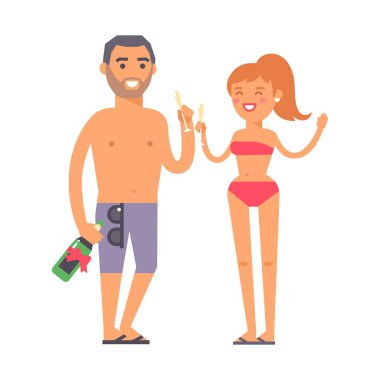 Yaz insanlar illüstrasyon.