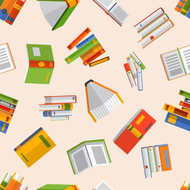 Kitap vektör seamless modeli ayarla