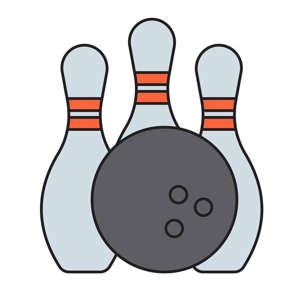 Vector bowling emblem.