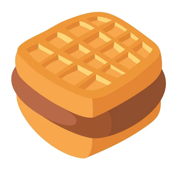 Pastel de galletas vector aislado . — Vector de stock