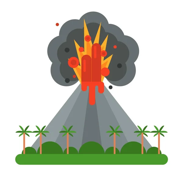 Volcano vector illustration. — Stock Vector