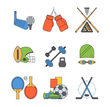 Spor simgeler vektör set.