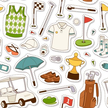 Golf Dikişsiz desen vektör.