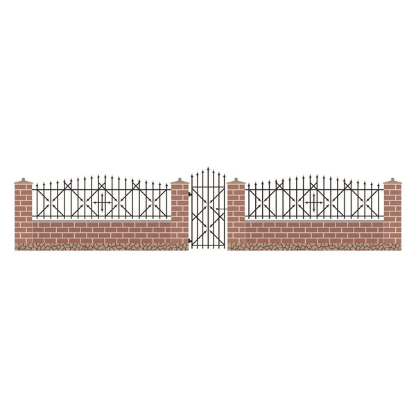 Fence isolated vector. — Stock Vector