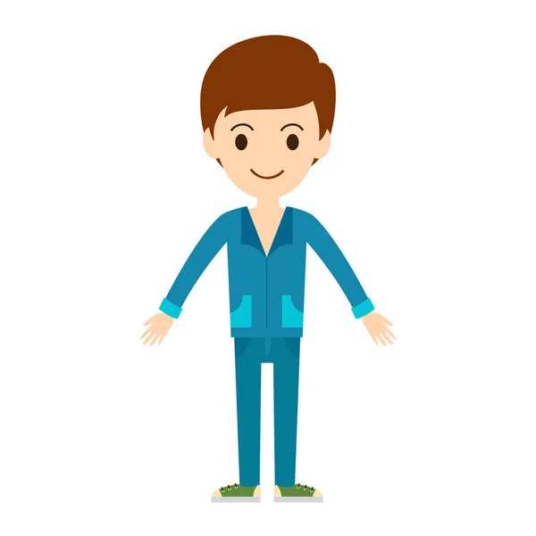 Beautiful vector cartoon fashion boy. — Stock Vector