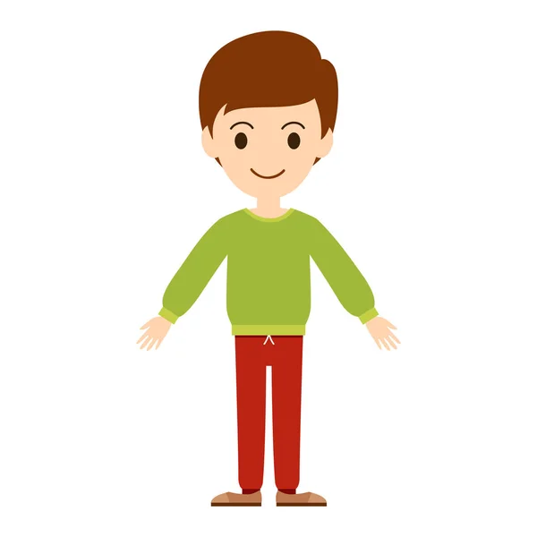 Beautiful vector cartoon fashion boy. — Stock Vector