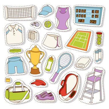 Vektör Tenis Icon set.