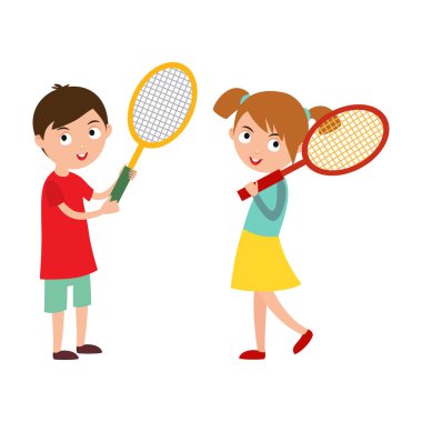 İyi görünümlü tenis oyuncu vektör.