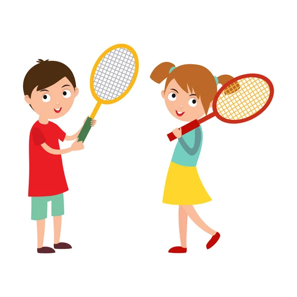 Goed uitziende tennis speler vector. — Stockvector