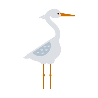 Leylek ayakta sarus vinç karikatür vektör.