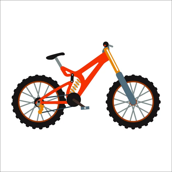 Bicyclette style plat isolé sur fond blanc illustration vectorielle — Image vectorielle