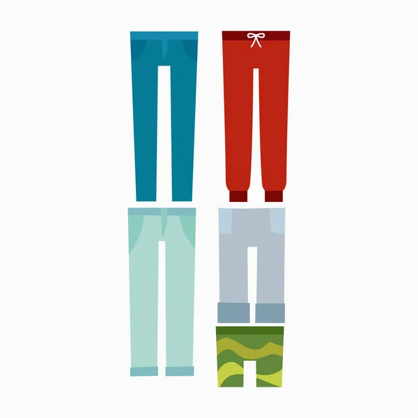 Vector de pantalones vaqueros de dibujos animados . — Vector de stock