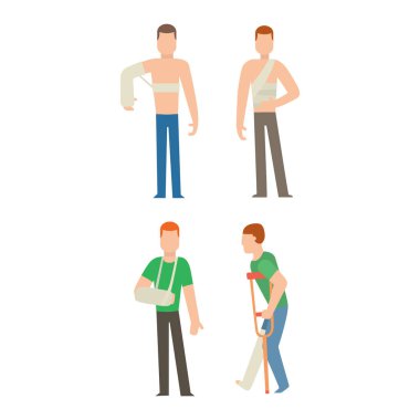 Travma kaza ve insan vücudu Emanet vektör insanlar siluet