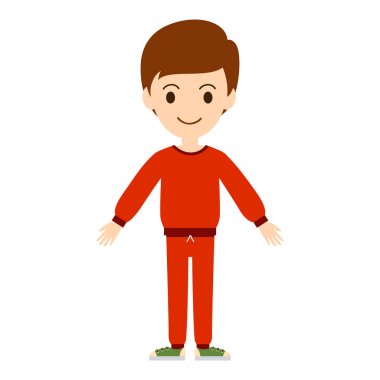 Güzel vektör karikatür moda çocuk.