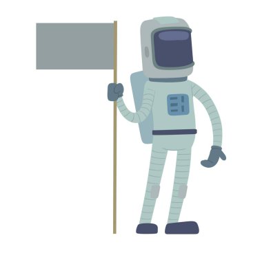 Çalışma ve having fun şirin astronot uzayda,.