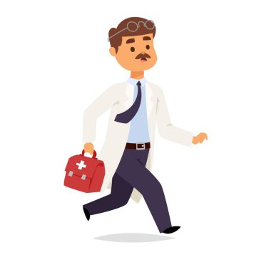 Doktor karakter vektör izole