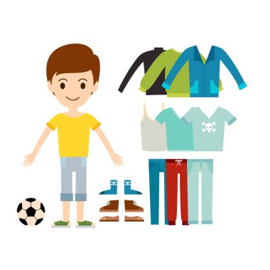 Güzel vektör karikatür moda çocuk bezi Oluşturucu.