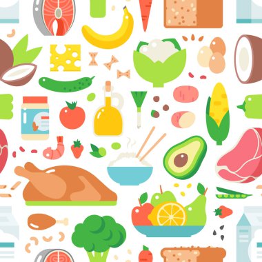 Gıda sorunsuz tasarlamak vektör.