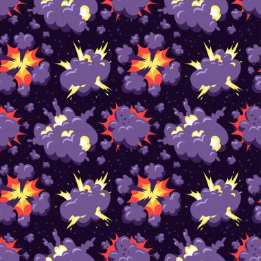 Boom simgeler seamless modeli patlama.