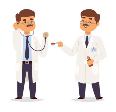 Doktor karakter vektör izole