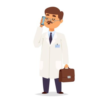 Doktor karakter vektör izole