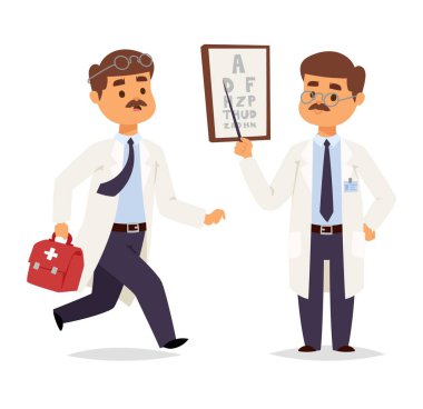 Doktor karakter vektör izole