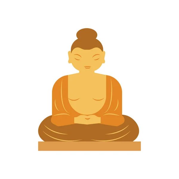 Bouddha Thaïlande religion statue vectorielle illustration . — Image vectorielle