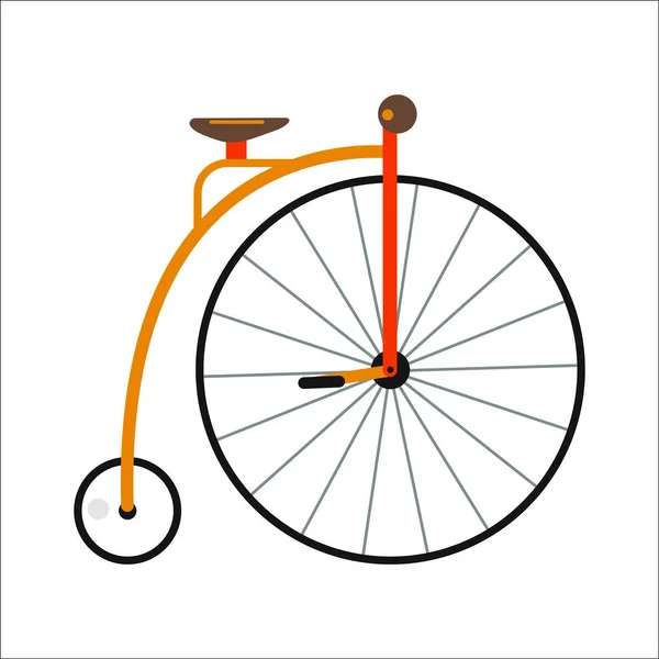 Bicycle flat style isolated on white background vector illustration — Stock Vector