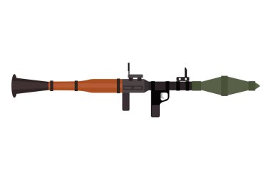Vektör saldırı tüfeği ağır silah el bombası fırlatıcı simgesiyle.