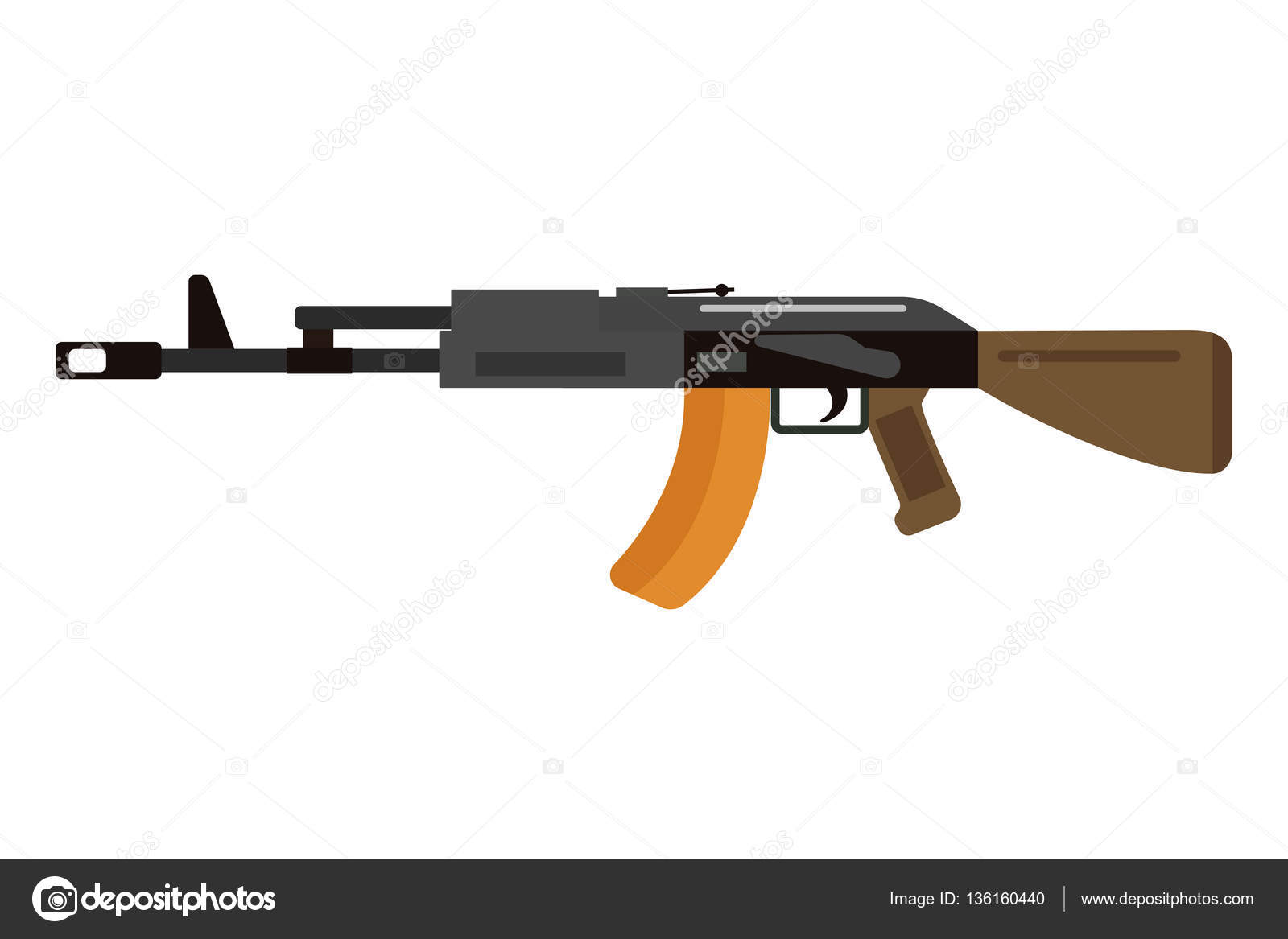 Vector assault rifle icon. Stock Vector by ??adekvat 136160440