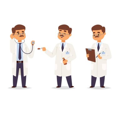 Doktor karakter vektör izole