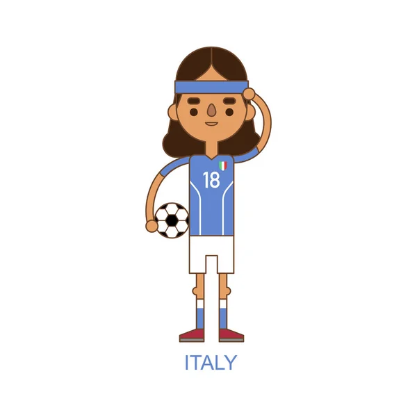 国家意大利足球足球球员矢量图 — 图库矢量图片