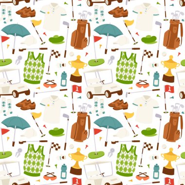 Golf Dikişsiz desen vektör.