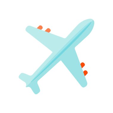 Hava uçak üstten görünüm vektör.