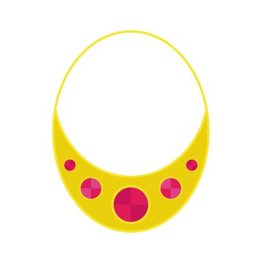 Altın kolye dekorasyon vektör.