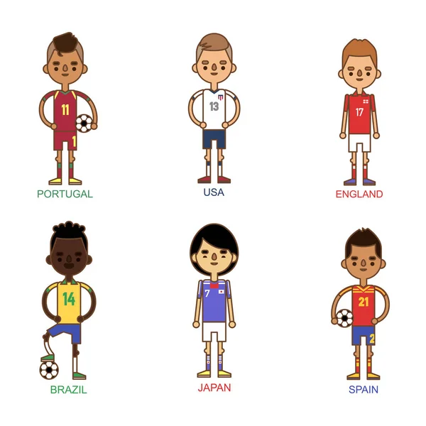 Ilustración vectorial de los equipos nacionales de fútbol Euro Cup — Archivo Imágenes Vectoriales