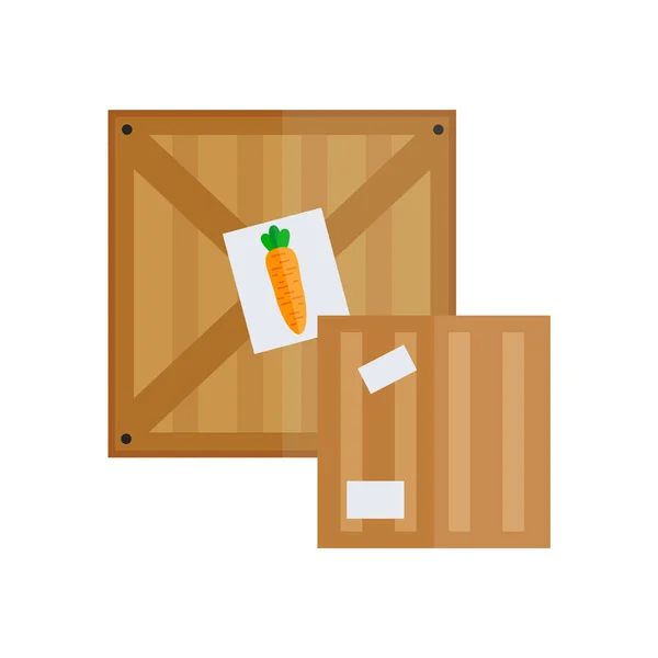 Cajas almacén contenedor vector de envío . — Vector de stock