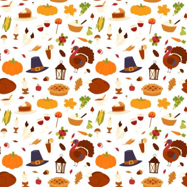 Mutlu Şükran günü kesintisiz tasarlamak vektör.