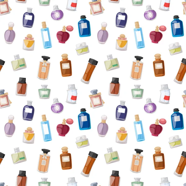 Flacon de parfum motif sans couture . — Image vectorielle