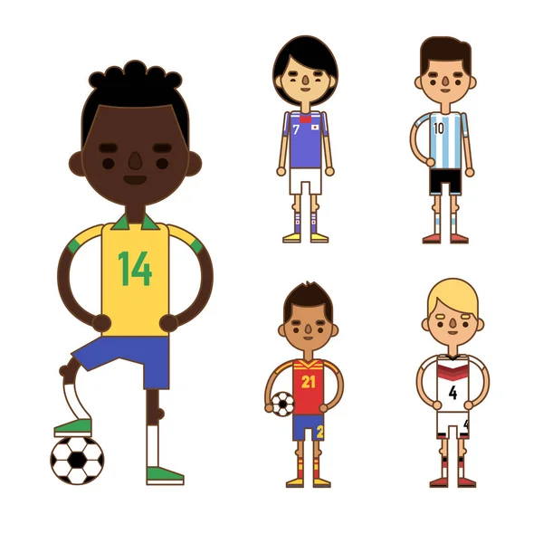 Euro Cup soccer fotbalové týmy vektorové ilustrace — Stockový vektor