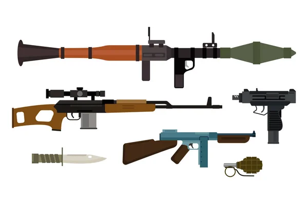 Colección vectorial de armas . — Vector de stock