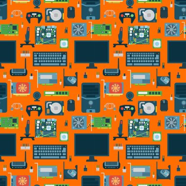 Bilgisayar parçaları seamless modeli.